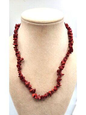 Red Jasper Chip Bead Necklace